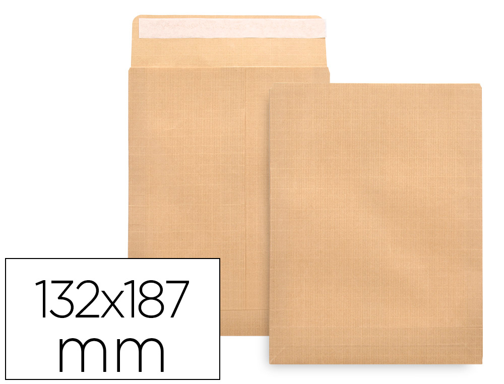 SOBRE LIDERPAPEL BOLSA N.4 KRAFT SALARIOS 132X187 MM TIRA DE SILICONA CAJA DE 500 UNIDADES