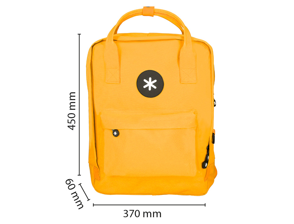 MOCHILA ANTARTIK 2 ASAS Y BOLSILLOS EXTERIORES MOSTAZA 300X115X390 MM