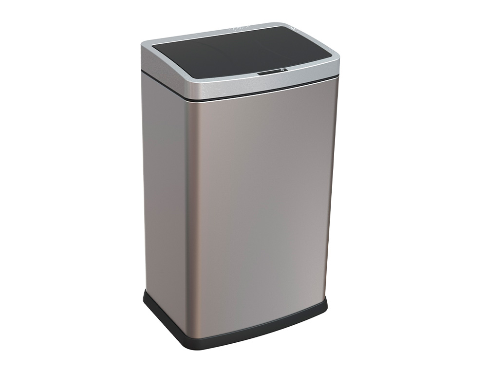 PAPELERA METALICA Q-CONNECT CON SENSOR AUTOMATICO CAPACIDAD 30 LITROS 500X240X330 MM