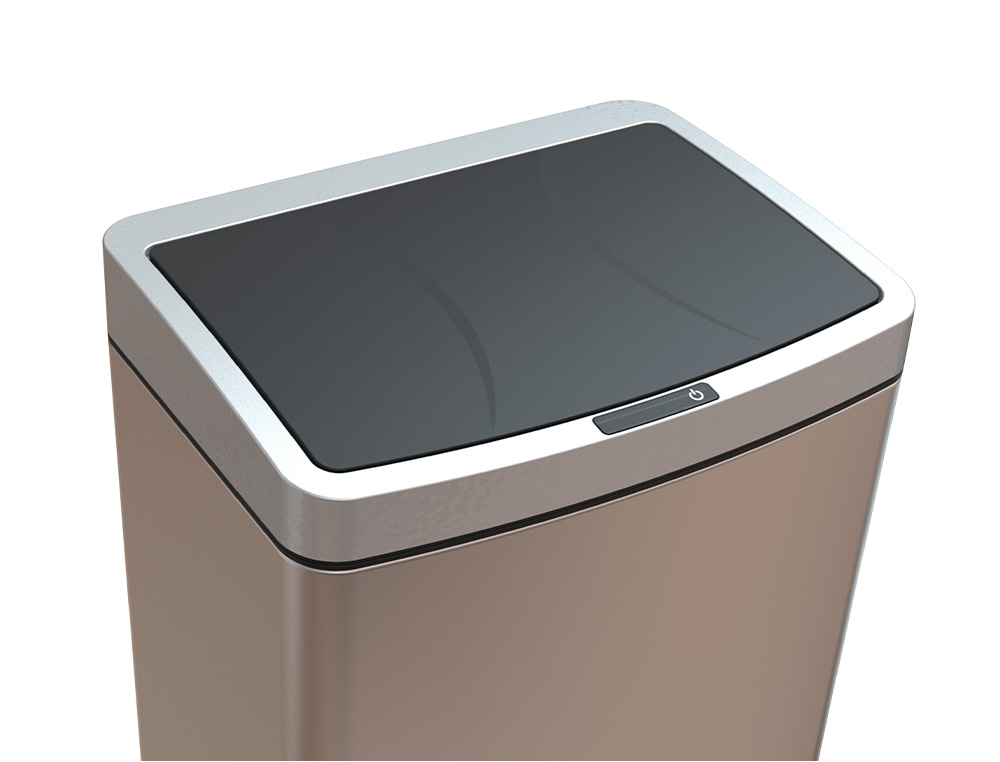 PAPELERA METALICA Q-CONNECT CON SENSOR AUTOMATICO CAPACIDAD 30 LITROS 500X240X330 MM
