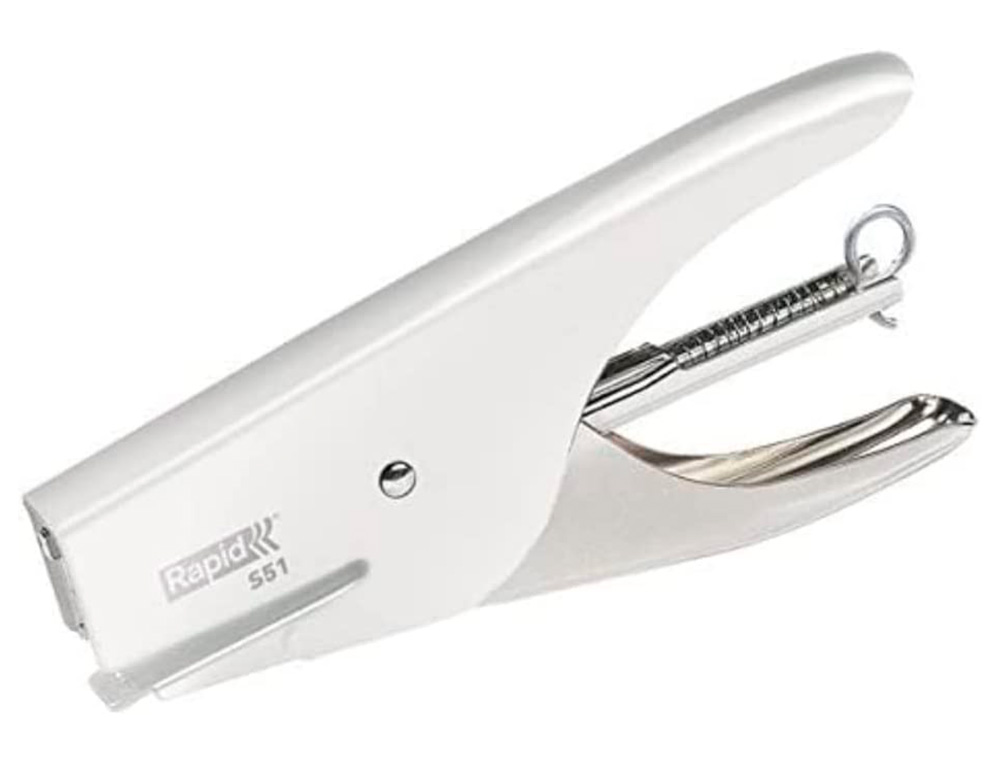 GRAPADORA RAPID DE TENAZA S51 METALICA CAPACIDAD DE GRAPADO 15 HOJAS USA GRAPAS 21/4 CROMADA