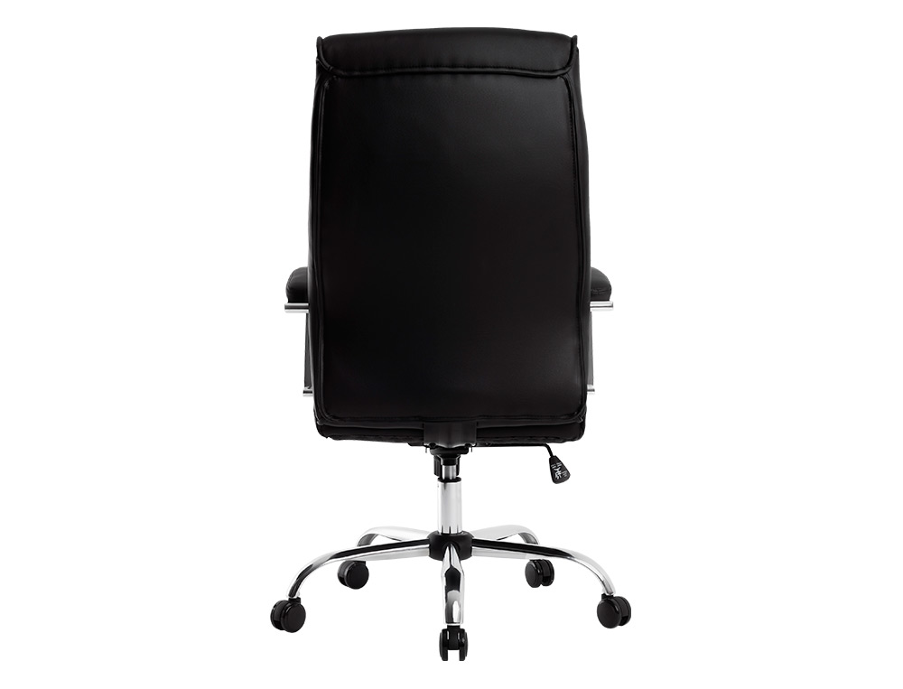 SILLA Q-CONNECT DIRECCION MODE NA SIMIL PIEL BASE METALICA ALT MAX 1220 ANC 510 PROF 490 MM RUEDAS PREMIUM COLOR NEGRO