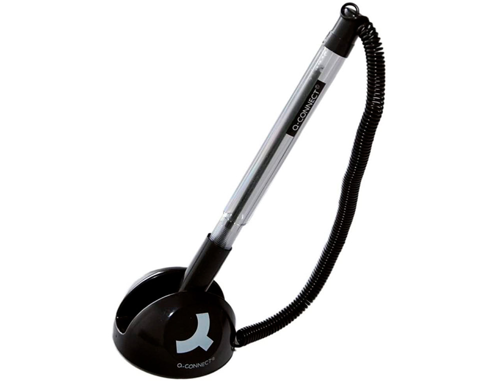 BOLIGRAFO EXTENSIBLE Q-CONNECT CON CADENA PLASTICO Y SOPORTE ADHESIVO