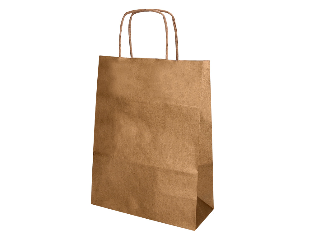BOLSA KRAFT Q-CONNECT NATURAL ASA RETORCIDA 270X120X360 MM