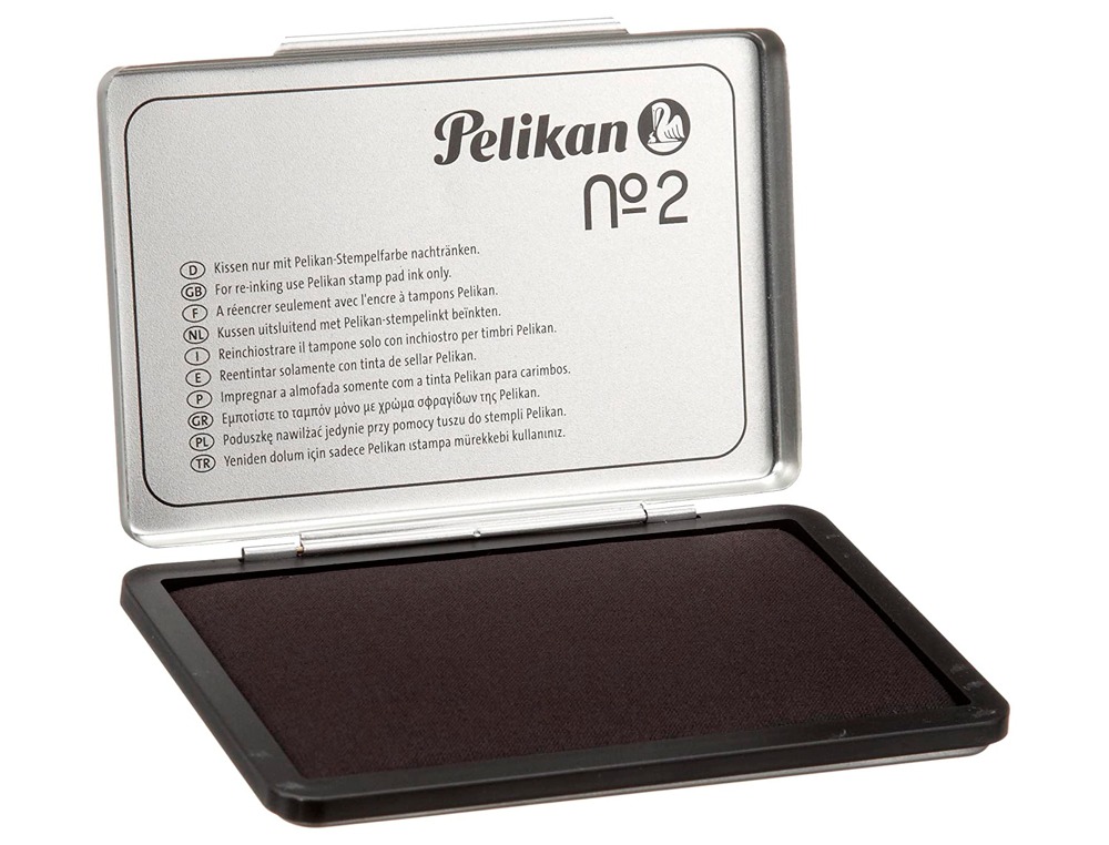 TAMPON PELIKAN Nº2 NEGRO 70X110 MM