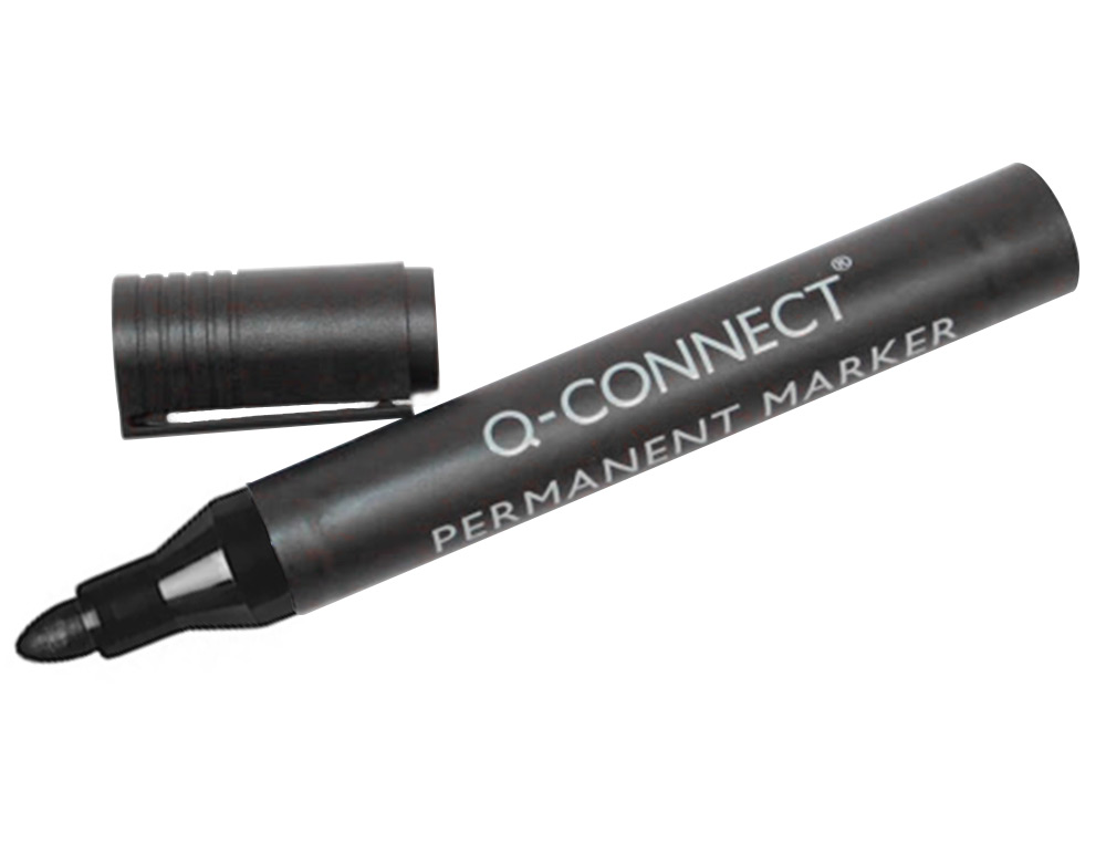 ROTULADOR Q-CONNECT MARCADOR PERMANENTE NEGRO PUNTA REDONDA 3 MM