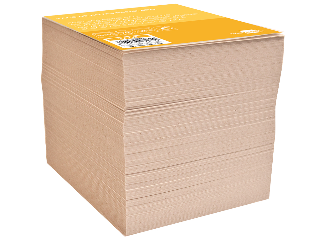 TACO PAPEL LIDERPAPEL SIN ENCOLAR CREMA 1000 HOJAS 92X102 MM 70 GR
