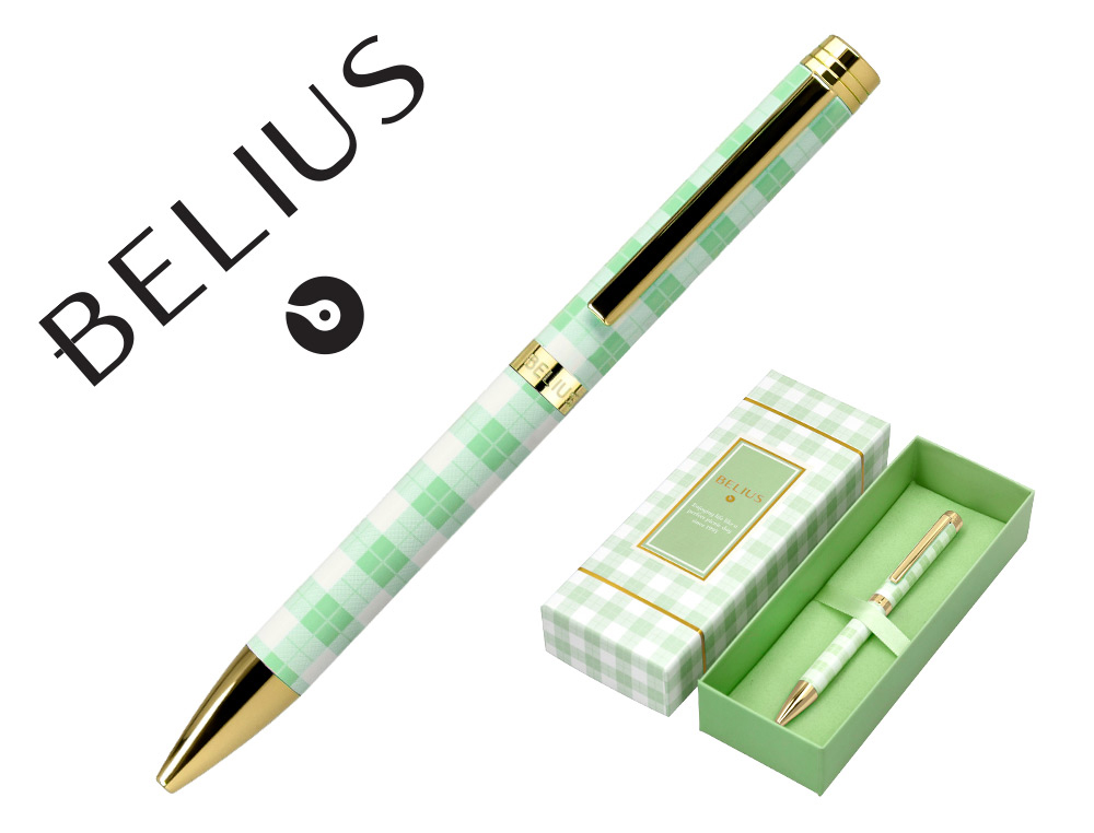 ROLLER BELIUS PICNIC ALUMINIO COLOR VERDE DORADO TINTA COLOR NEGRO CAJA DE DISEO