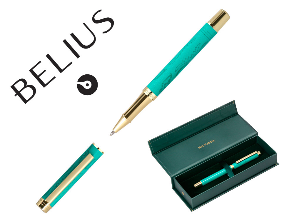 ROLLER BELIUS WILD WEST ALUMINIO COLOR VERDE DORADO TINTA COLOR NEGRO CAJA DE DISEO
