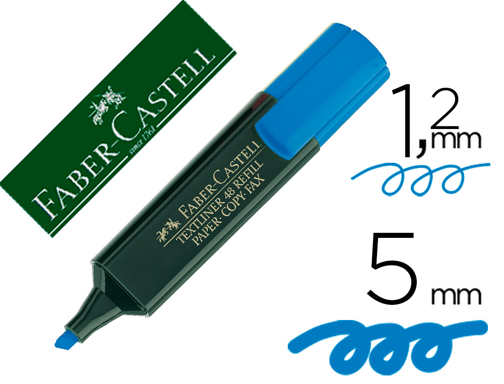 ROTULADOR FABER FLUORESCENTE 48-51 AZUL